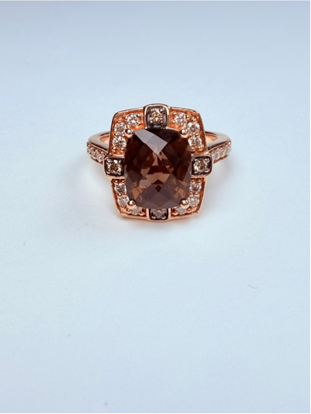 Le Vian 14K Solid Gold Diamond & Chocolate Smoky Quartz Cocktail Ring $3,999